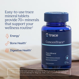 Trace Minerals ConcenTrace comprimés minéraux trace 90 comprimés arrière