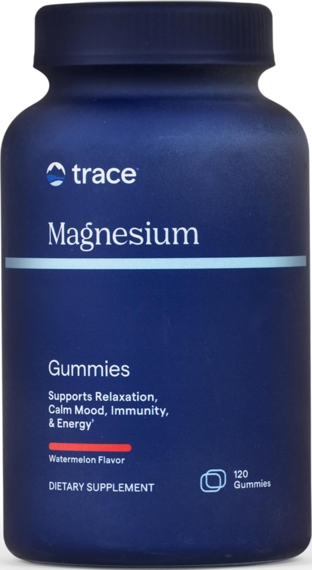 Trace Minerals Gummies de Magnésium, 120 compotes saveur pastèque, vue de face