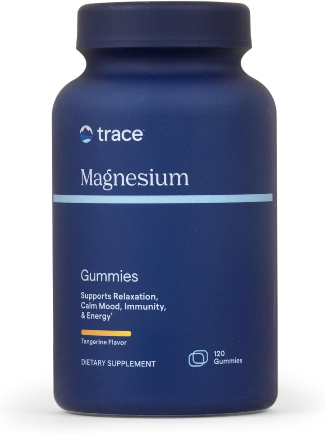 Trace Minerals Gummies de Magnésium 120 comprimés saveur mandarine, vue de face