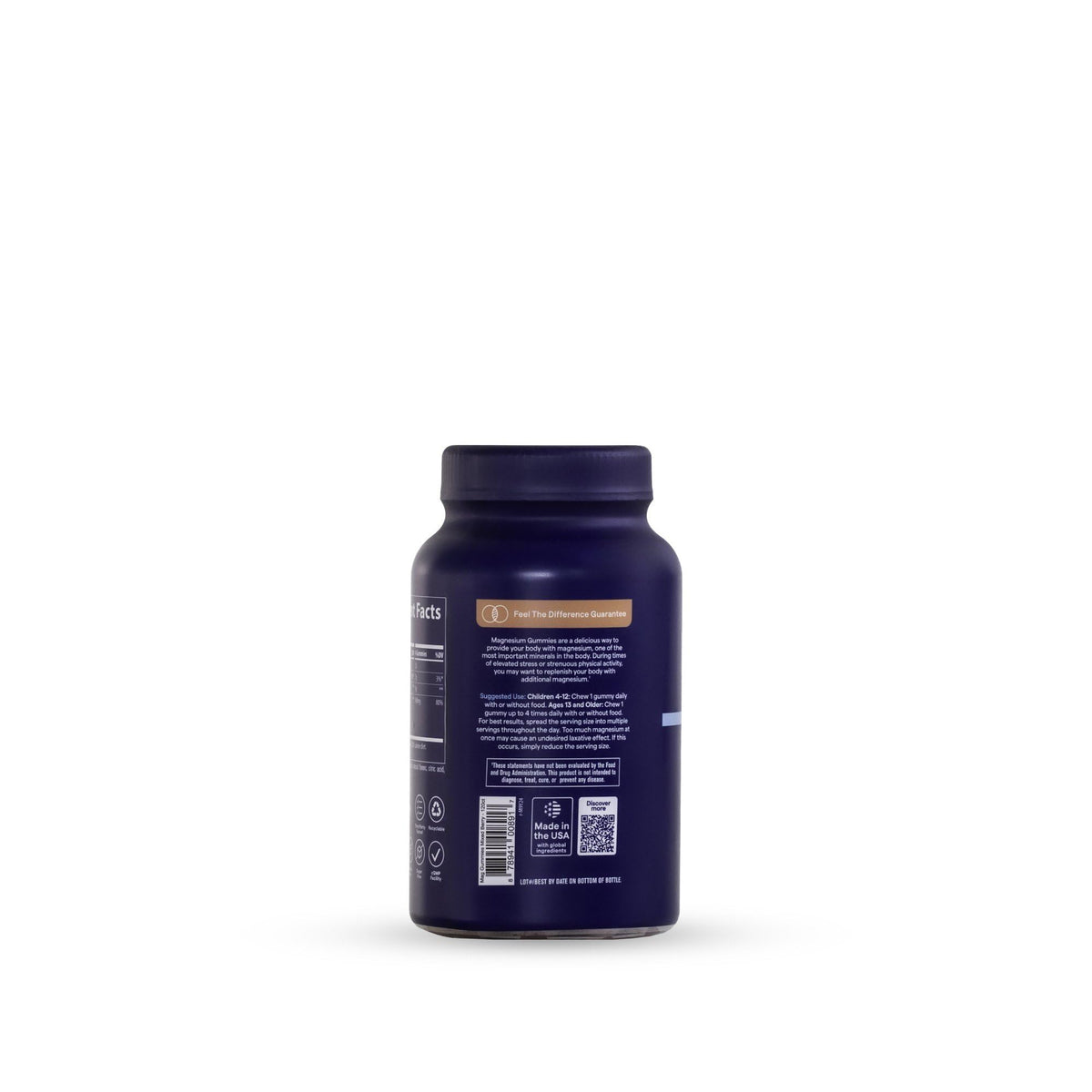Trace Minerals Gummies de Magnésium 120 pièces avec plusieurs gummies colorés