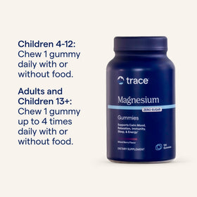 Trace Minerals Gummies de Magnésium 120 pièces avec une cuillère