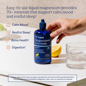 Trace Minerals Magnésium Glycinate étiquette avec ingrédients