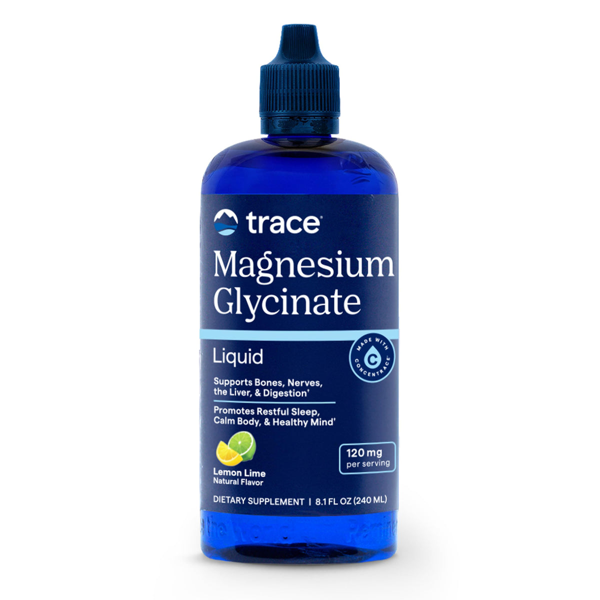 Trace Minerals Magnésium Glycinate liquide 240 ml vue avant
