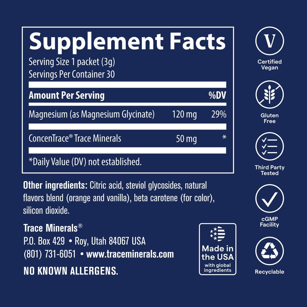 Trace Minerals Magnesium Glycinate packaging side view