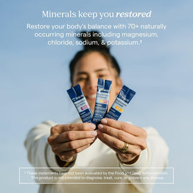 Trace Minerals Magnesium Glycinate stick packs on a table