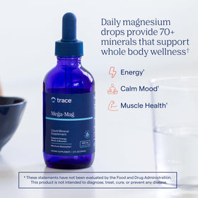 Trace Minerals Mega-Mag gouttes de magnésium avec étiquette et dosage