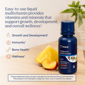 Trace Minerals Multivitamine Liquide Enfants Tropical Punch 240 ml étiquette