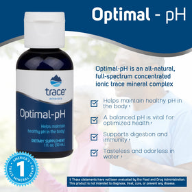 Trace Minerals Optimal-pH gouttes dans un verre d'eau