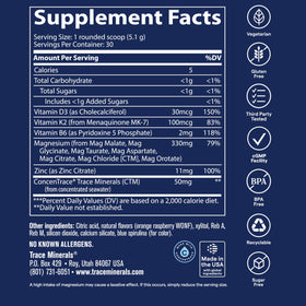 Trace Minerals Poudre de magnésium au goût Sherbet arc-en-ciel