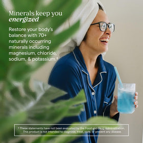 Trace Minerals Poudre Minérale ConcenTrace 60 Portions Framboise Bleue en utilisation