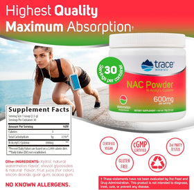Trace Minerals Poudre N-Acétylcystéine 75g avec cuillère de mesure