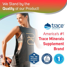 Trace Minerals Poudre N-Acétylcystéine 75g avec ingrédients sur le côté