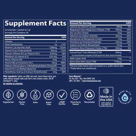 Trace Minerals Power Pak mélange électrolytique dans un verre d'eau