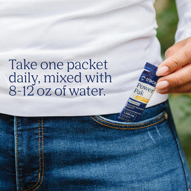 Trace Minerals Power Pak sachet ouvert avec poudre d'électrolyte