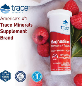 Trace Minerals Tablettes Effervescentes de Magnésium, tablette effervescente montrant la dissolution dans l'eau