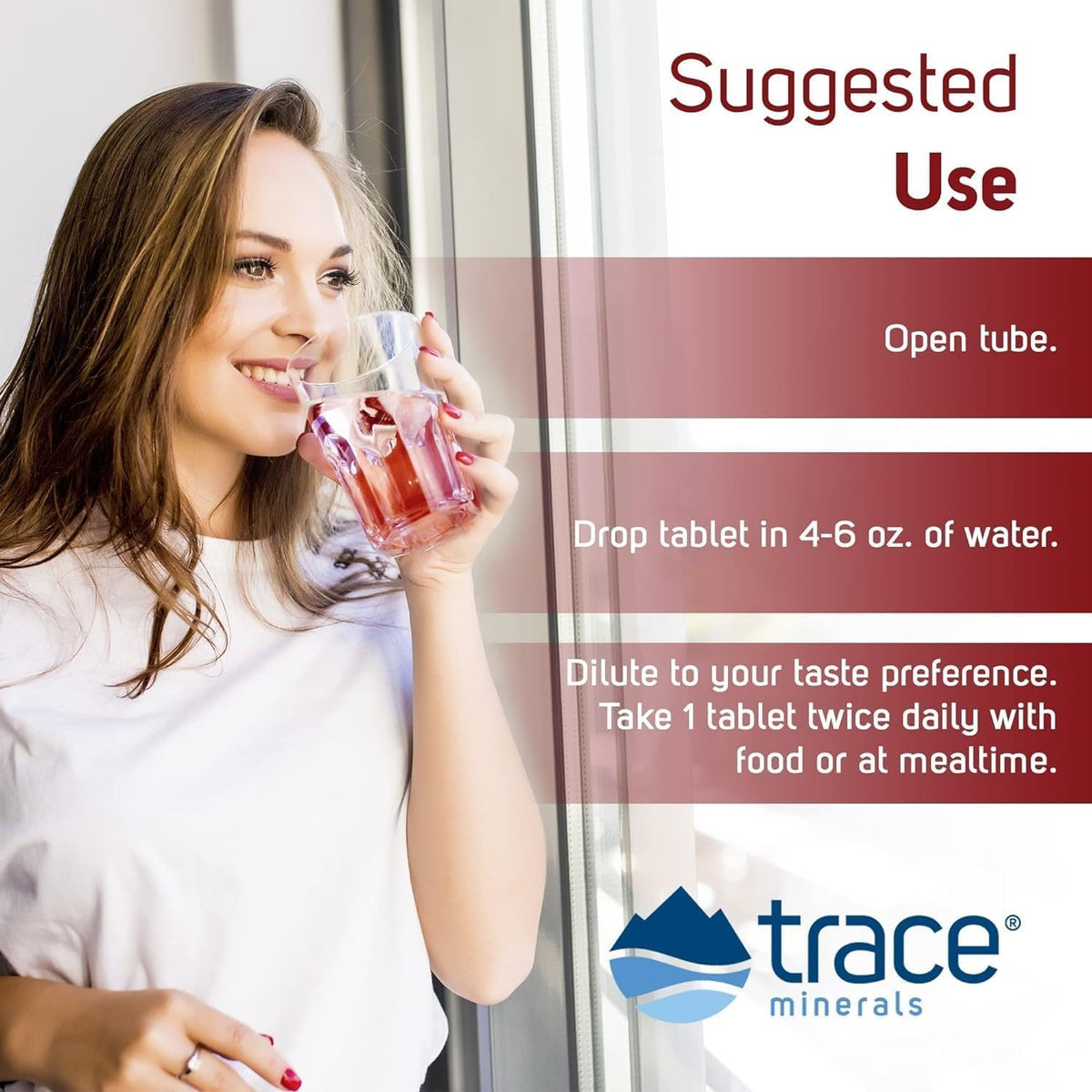 Trace Minerals Tablettes Effervescentes de Magnésium, vue arrière de l'emballage
