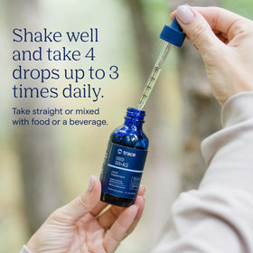 Trace Minerals Vitamine D3 + K2 5000 IU bouteille vue de côté