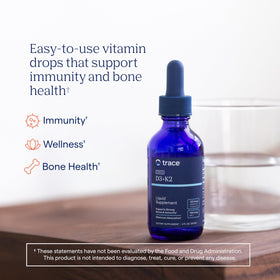 Trace Minerals Vitamine D3 + K2 5000 IU étiquette détaillée