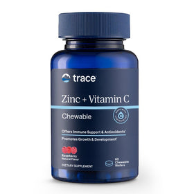 Trace Minerals Zinc + Vitamine C 60 pastilles à mâcher, emballage avant