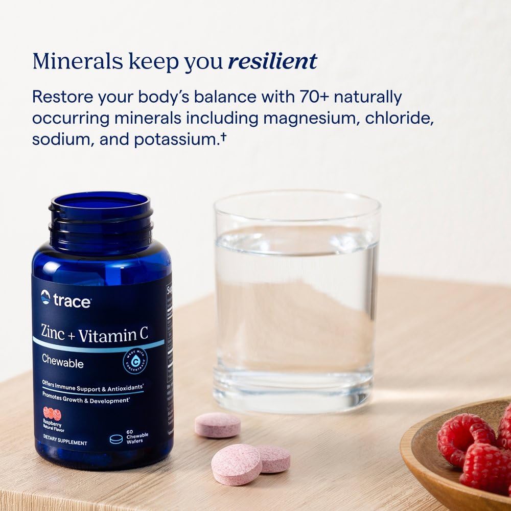 Trace Minerals Zinc + Vitamine C 60 pastilles à mâcher, ingrédients
