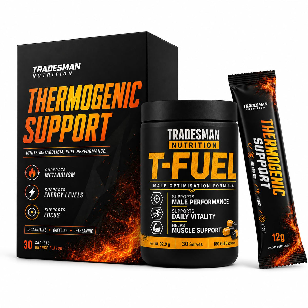 TRADESMAN NUTRITION T-Fuel et Shred 572g - vue de face