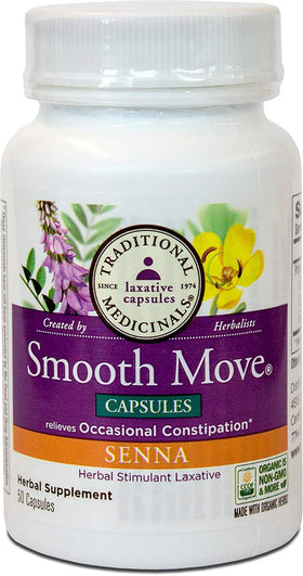 Traditional Medicinals Smooth Move Senna capsules side view