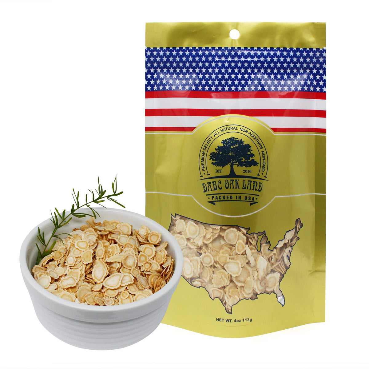 Tranches de ginseng américain DABC OAK LAND en sachet de 123g
