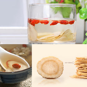 Tranches de ginseng américain Zen Ginseng avec des ingrédients de cuisine