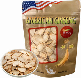Tranches de ginseng américain Zen Ginseng dans un sachet de 118g