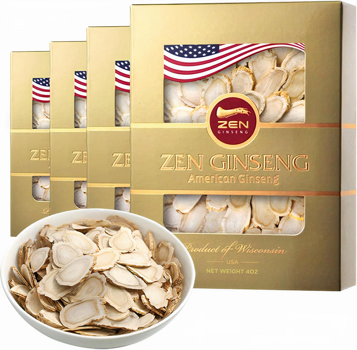 Tranches de ginseng américain Zen Ginseng en paquet de 608g