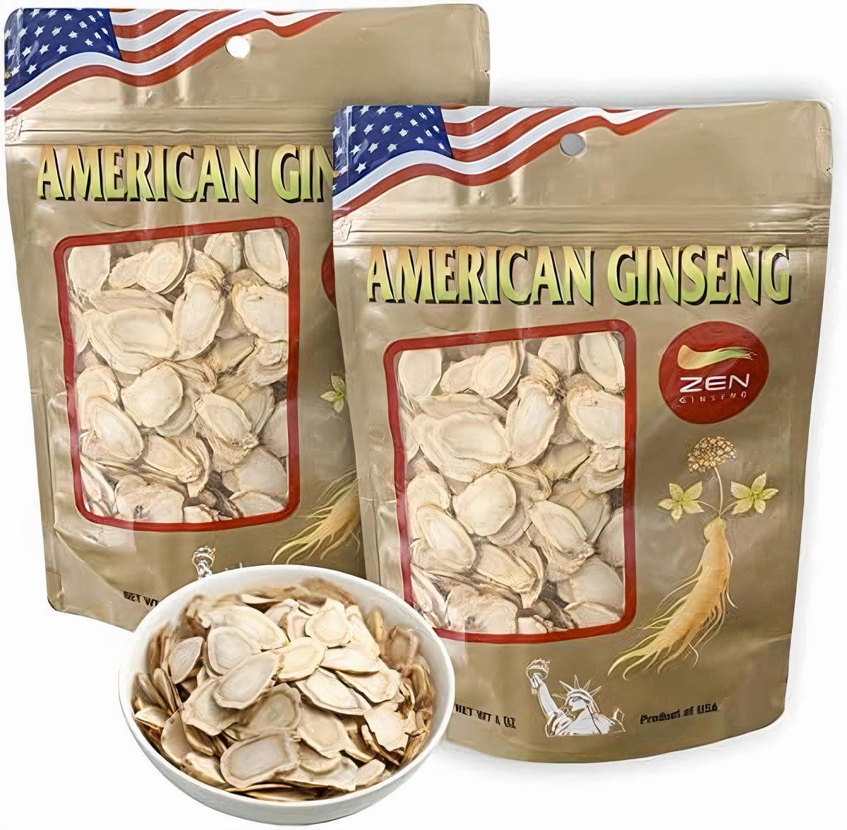 Tranches de ginseng américain Zen Ginseng en sachet