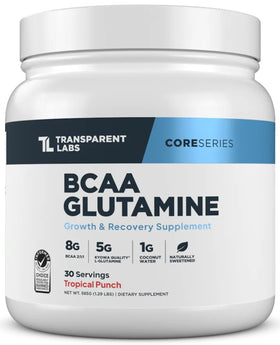 Transparent Labs BCAA Glutamine 8000 mg Tropical Punch emballage avant