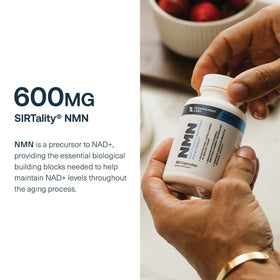 Transparent Labs Complément NMN 600 mg sur un fond neutre