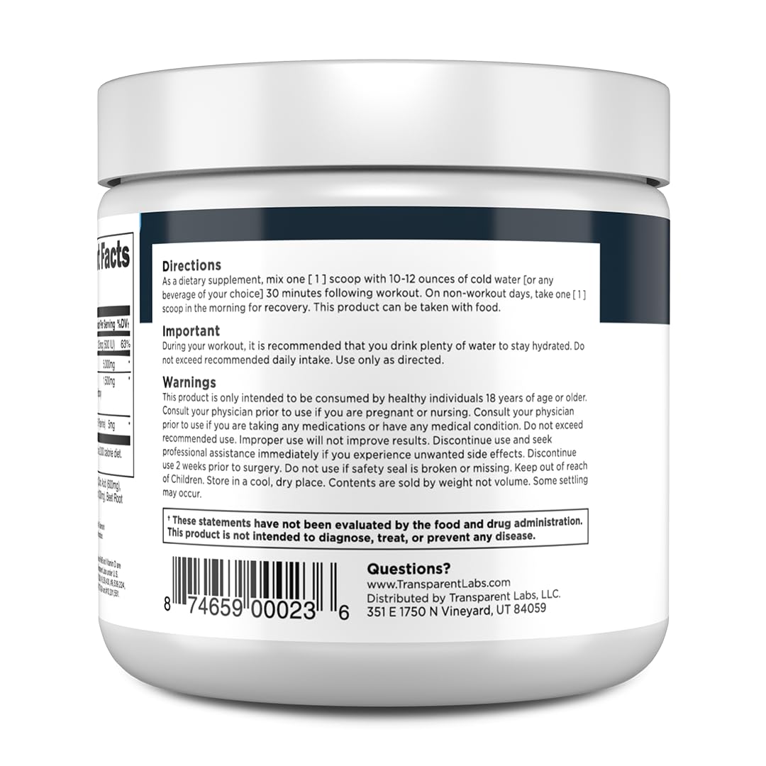 Transparent Labs Creatine HMB 340g et des haltères