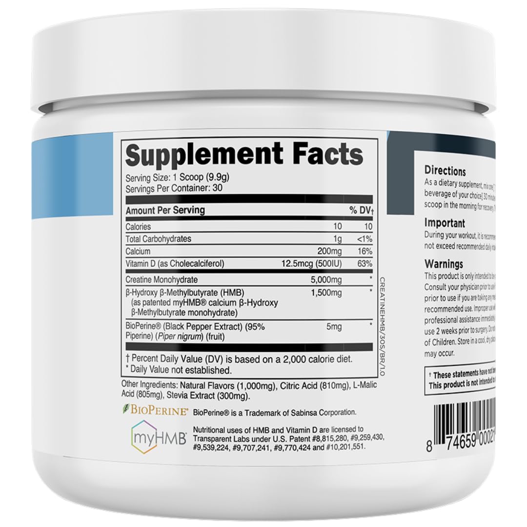 Transparent Labs Creatine HMB en utilisation dans un environnement sportif