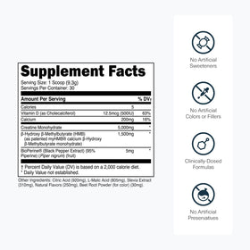 Transparent Labs Creatine HMB Poudre 30 Servings - cuillère doseuse incluse