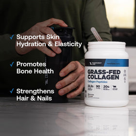 Transparent Labs Poudre de Collagène Peptides Chocolat - utilisation dans un smoothie