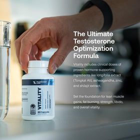 Transparent Labs Vitality Complément Alimentaire 60 Capsules avec étiquette