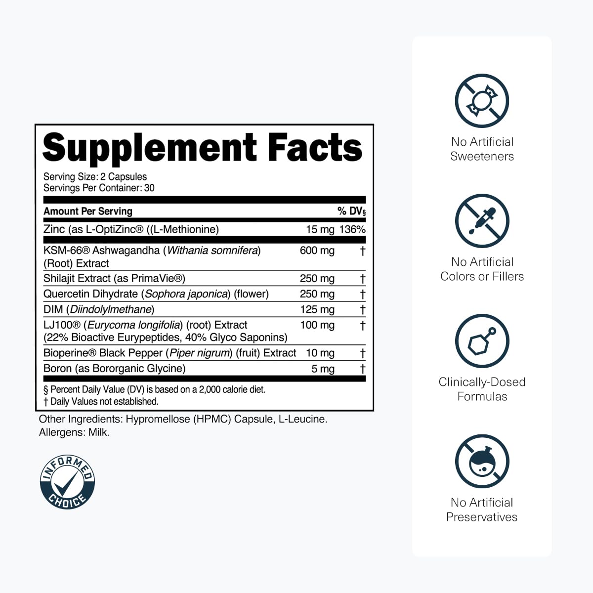Transparent Labs Vitality Complément Alimentaire 60 Capsules sur une table