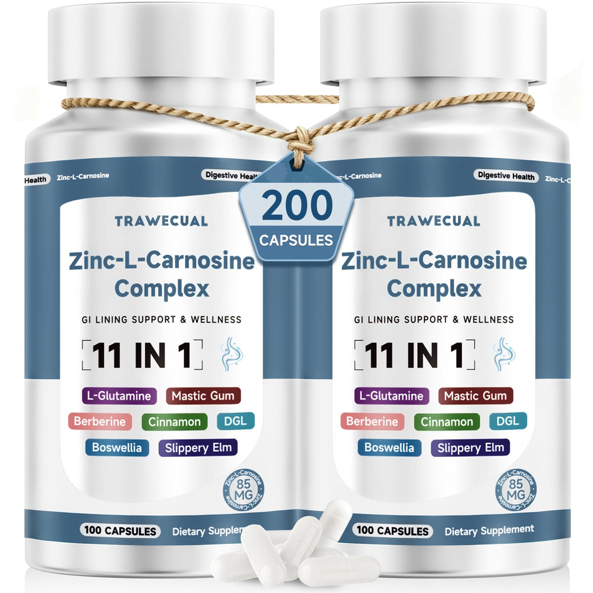 Trawecual Zinc L-Carnosine 85mg 2 Pack vue avant