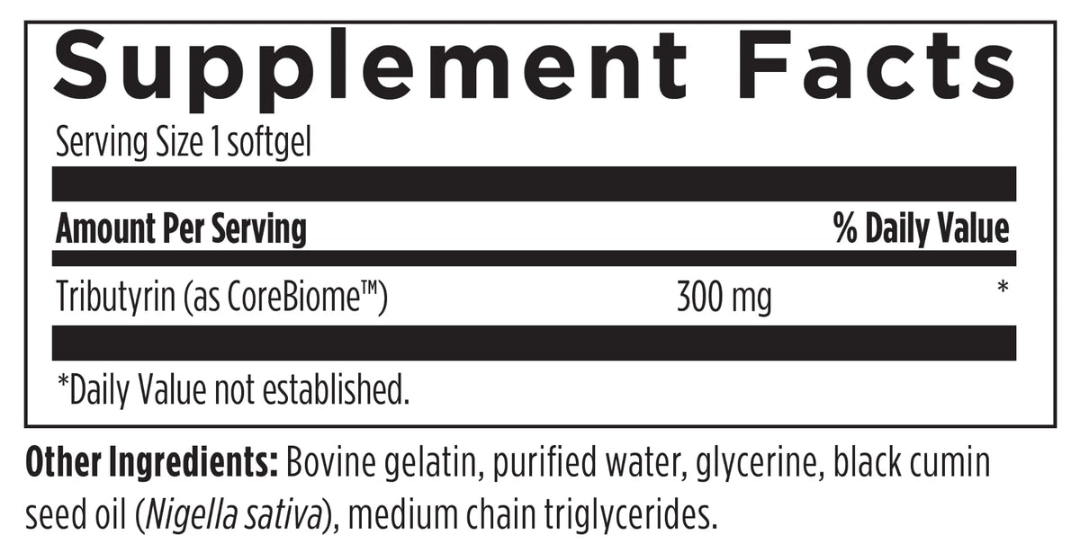 Tri-Butyrin Designs for Health avec un fond naturel