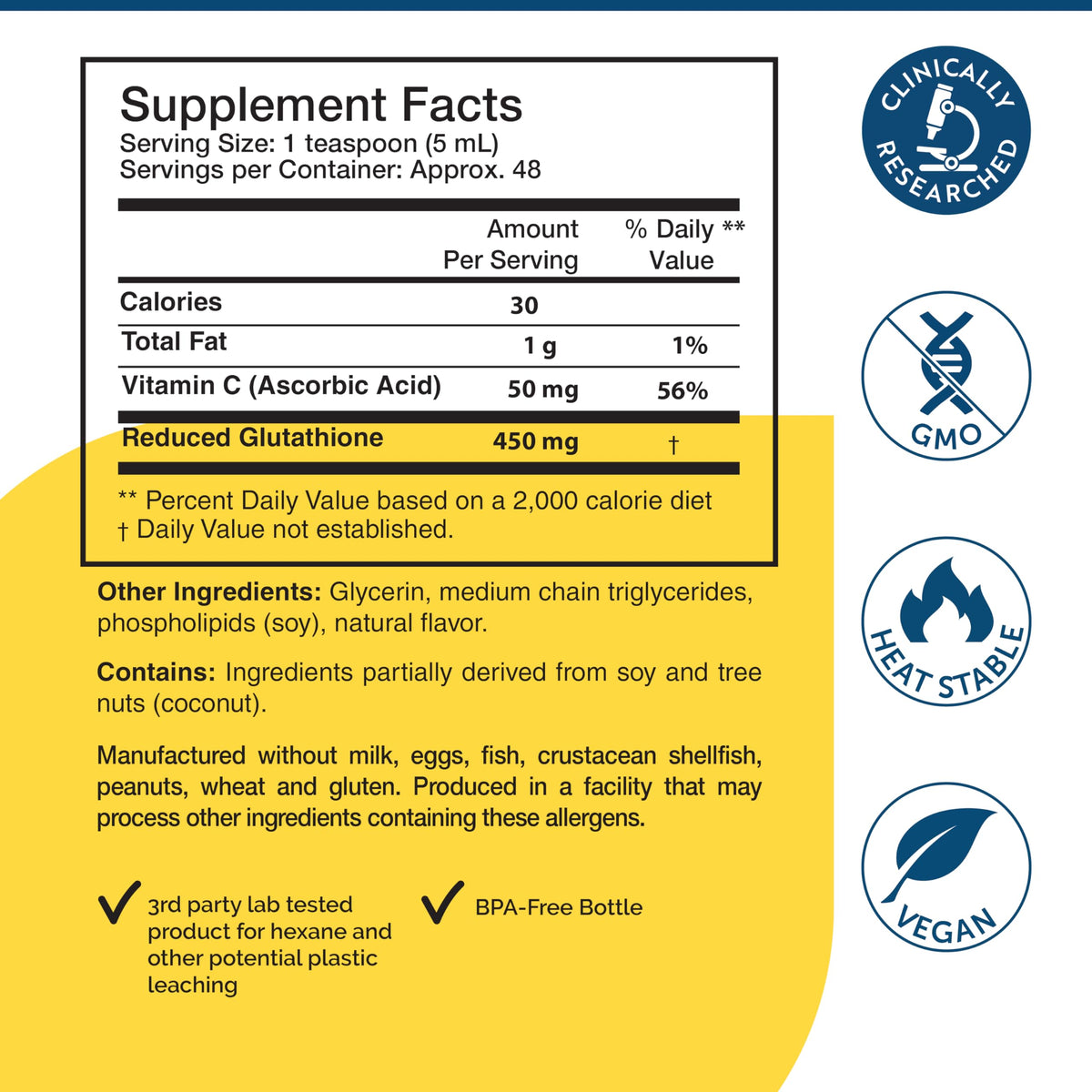 Tri-Fortify L Glutathione, en main pour montrer la taille du tube