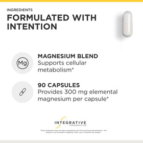 Tri-Magnesium Integrative Therapeutics nutritional information label