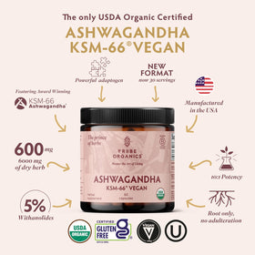 TRIBE ORGANICS Ashwagandha KSM-66 packaging side view