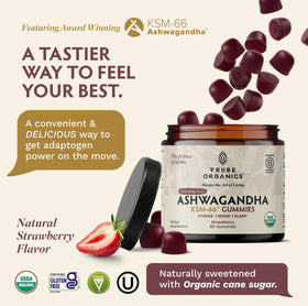 TRIBE ORGANICS Gummies Ashwagandha 60 unités pot arrière