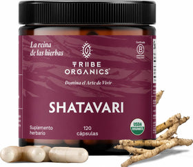 TRIBE ORGANICS Shatavari 120 capsules végétales, vue de face