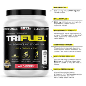 TriFuel 3-en-1 boisson Baies Sauvages avec verre