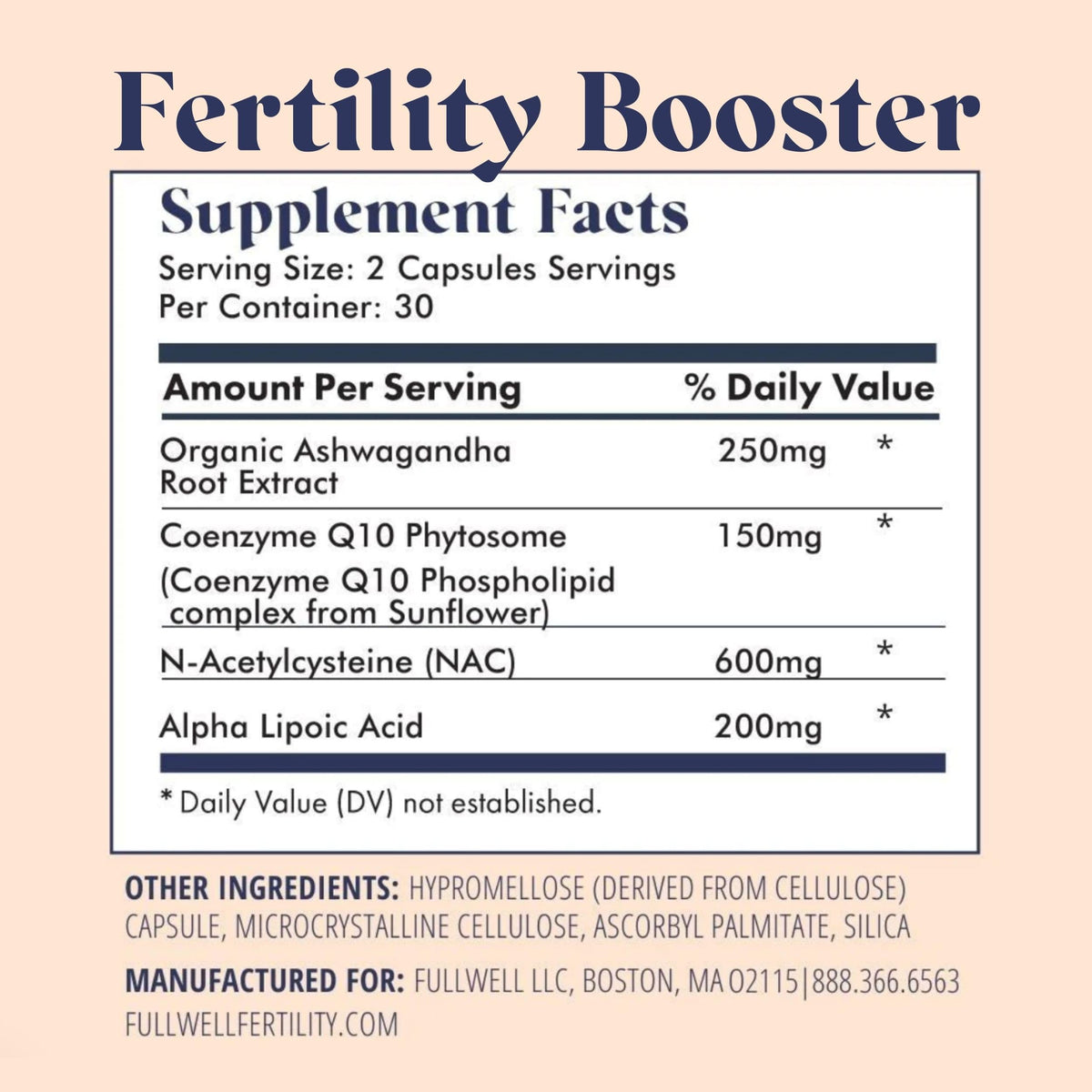Trio de Fertilité Femmes FullWell, capsules de Fertility support