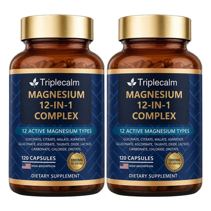Triplecalm Complément Alimentaire Magnésium 12 en 1 1000mg face