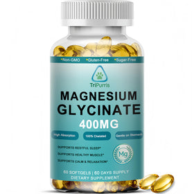 TriPurris Magnésium Glycinate 400mg gélules liquides avant